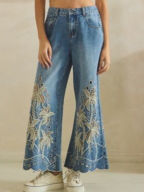185 OLI & HALI ❤️ Palm cutout jeans